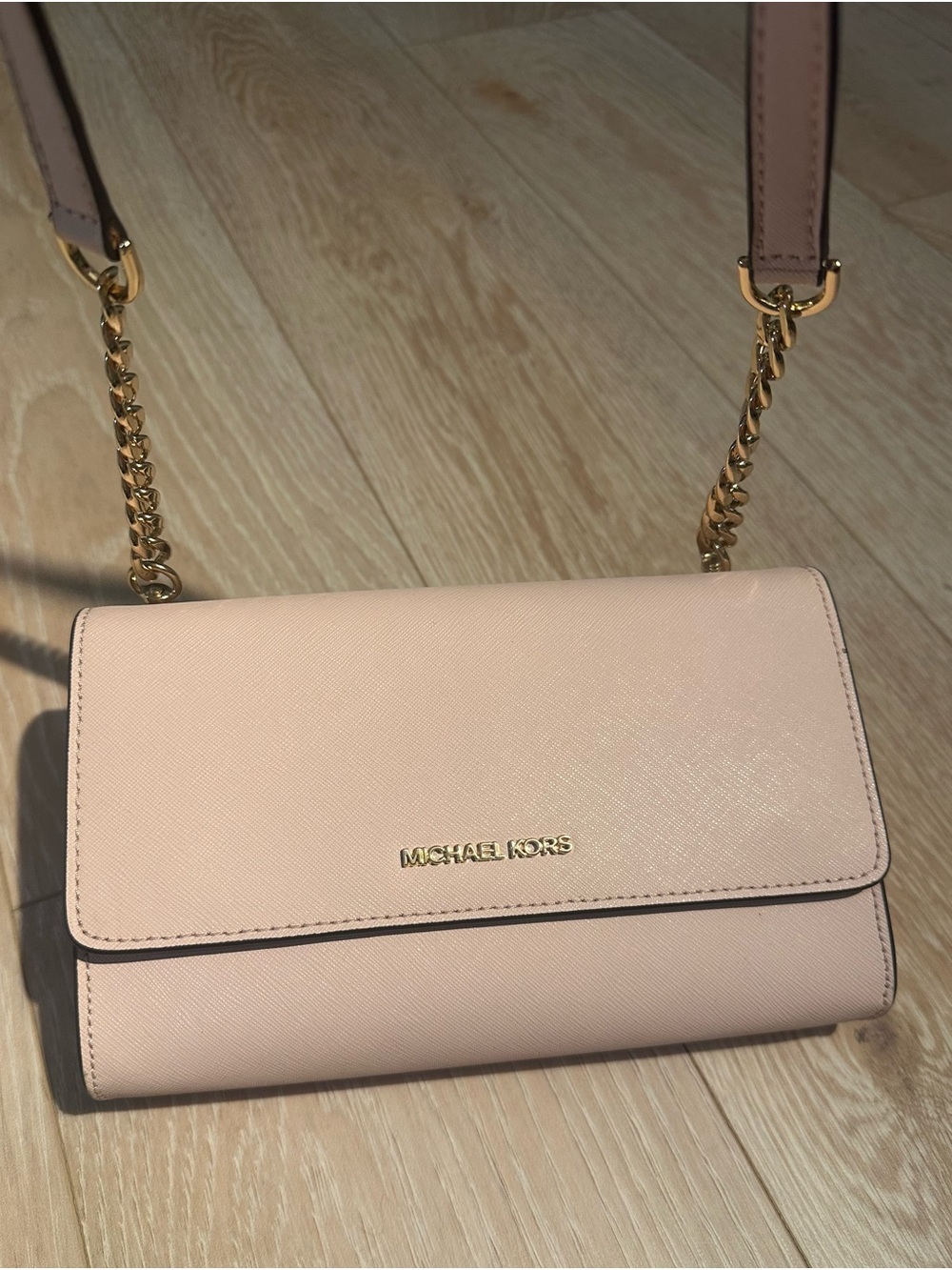 Michael Kors Jet Set Travel 3-in-1 Crossbody Powder Blush NWT